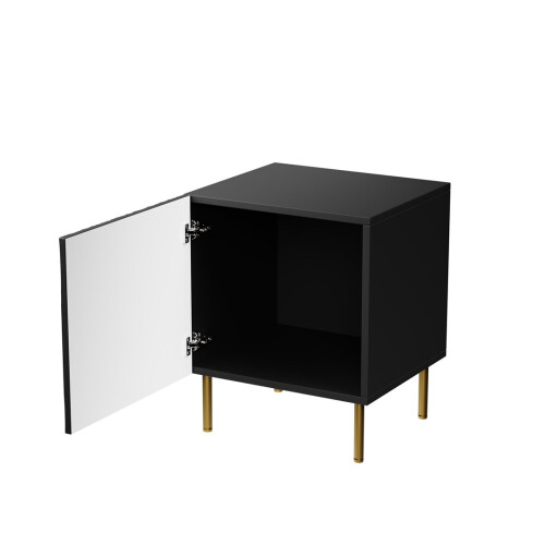 Bedside table 2 pcs. PALAZZO 44.5x40x59 black + oak craft 1