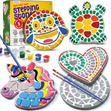 Stepping Stones Painting Kit for Kids - 5 Garden Stones -