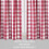 Red White Buffalo Plaid Kitchen Curtains 26"W x 45"L 2 7