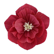 Festive Decoration Pleated Paper Flowers Background 3D
