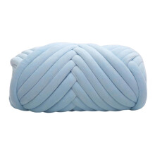Light Blue Chunky Yarn 250g Washable Soft Tubular