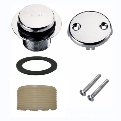 Bath Tub Drain Kit with Two-Hole Overflow Cover