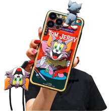 Tom & Jerry 3D doll phone holder with necklace strap