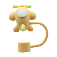 Yellow Airplane Straw Cap Eco-Friendly 10mm