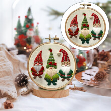 Christmas Embroidery Kit Stamped Pattern for Adults and
