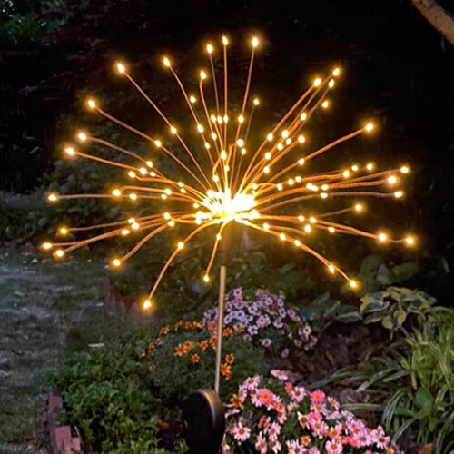 Solar-powered lawn light string outdoor decorative
