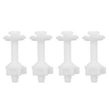 Toilet Seat Hinge Bolts with Plastic Nuts and Washers 4PCS