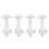 Toilet Seat Hinge Bolts with Plastic Nuts and Washers 4PCS 1