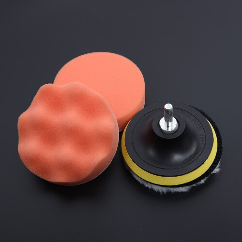 4 inch polishing buffing pad kit with drill adapter 1