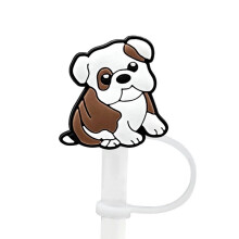 Cartoon Puppy Straw Cover Silicone Dust Plug 10mm