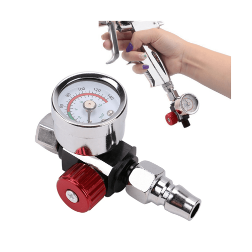 Paint Sprayer Air Regulator Pressure Gauge with Adapter 3 2