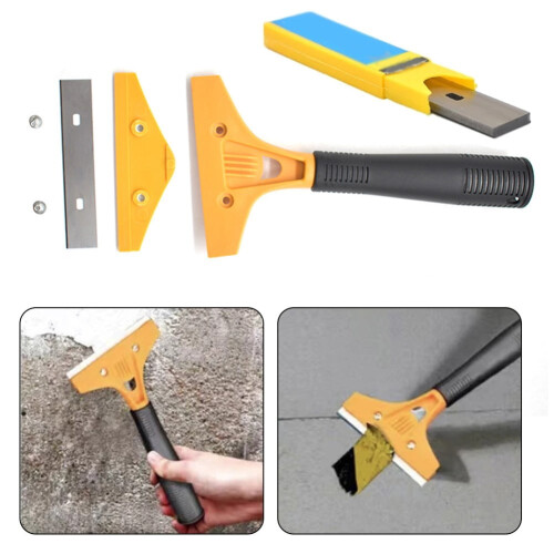 Portable glass floor tile scraper with 10 blades 1