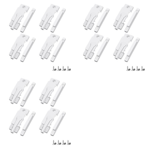 12 Pack Window Sash Locks, Window Latches Replacement Sash Locks White Fits Horizontal Sliding Window