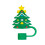 Christmas Santa straw topper 3D dustproof 10mm 1