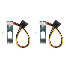 2X M.2 NGFF to 7 Pin SATA3 Card 7Pin SATA3.0 SSD Adapter Converter Card for NGFF 2242 2260 2280 SSD, B
