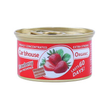 Strawberry car air freshener wood block 1 piece