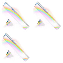 6Pcs Clear Triangular Prism,6&1In Lengths Optical Prisms for Teaching Light Spectrum Physics and Photo Photography Prism