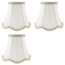 3X Fabric Lampshade European Style Wall Lamp Shade, Vintage Chandelier Cloth Cover, Luxurious Home Decor Accessory