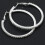 Women's Crystal Hoop Earrings Silver 1 Pair 6