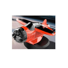(Orange) Car Dashboard Decor, Solar Airplane, Solar Powered Aircraft for Tabletop Office