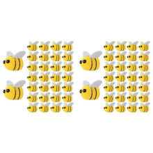 100 Piezas de Bolas de Pelo con Pompón de Abeja de Poliéster para Niños, Tocados, Figuras de Boda, Material Hecho A Mano para Bricolaje, Sombreros,