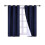 Faux Silk Navy Blackout Curtain Panel 63 in with Grommets 4