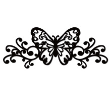 Black Metal Butterfly Wall Art Modern Decor 1 Piece