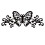 Black Metal Butterfly Wall Art Modern Decor 1 Piece 1