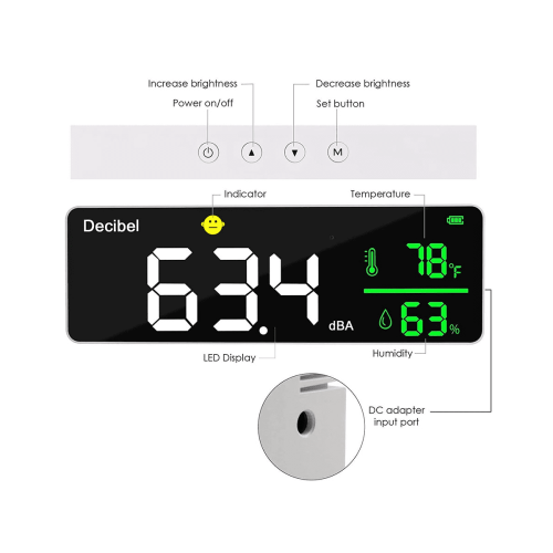 Sound Level Meter with Humidity and Temperature Measurement 2