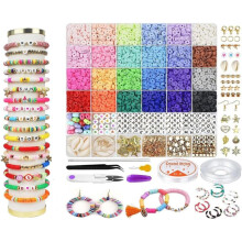Clay Beads Bracelet Kit Flat Preppy 6000 pcs