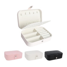 Jewelry Box White 2-Layer Travel Organizer