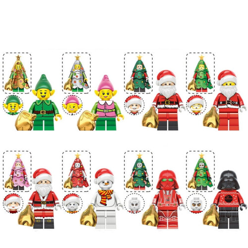 Grinch Darth Vader Christmas Elf Mini Figures 16 PCS 2