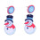 Christmas snowman acrylic earrings drop dangle 1