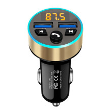 Gold Halo Car MP3 Player with FM Bluetooth and QC3.0 Charger