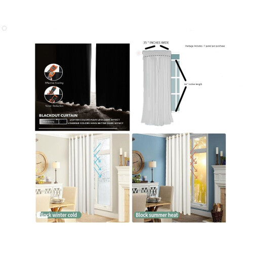 Thermal Blackout Curtain Panel Light Blue 84 in Bronze 1