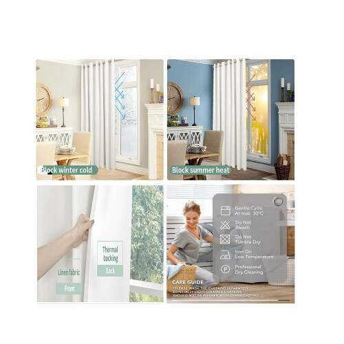 Thermal Blackout Curtain Panel Light Blue 84 in Bronze 2