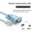 Blue RS232 to RJ45 Serial Adapter Cable 1.8m 1