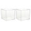 Clear plastic square candy boxes storage gift 2 pcs 1