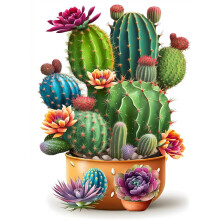AdMeothan Diamond Painting Kit 5D Full Drill Succulent