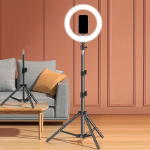 LED Circle Light with Tripod and Phone Holder 10 inch