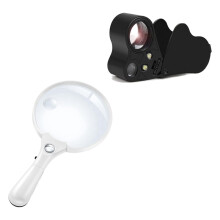 Jeweler's Loupe Bundle 10X 20X 30X 45X 60X with Light