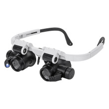 Magnifying Glass with 2 LED Light 8X/15X/23X Telescopic