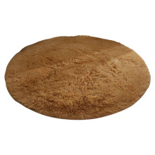 Fluffy Round Rug Colorful 120cm Solid Color