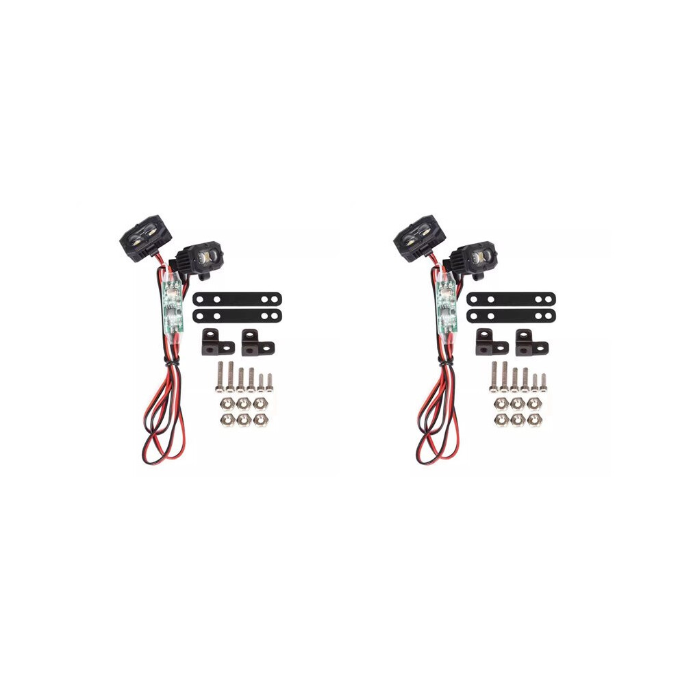 2X Rc Car Lights Led Spotlight With Controller For 1/10 Rc Car Trx4 Scx10 9004 Led Light A 6031782815036