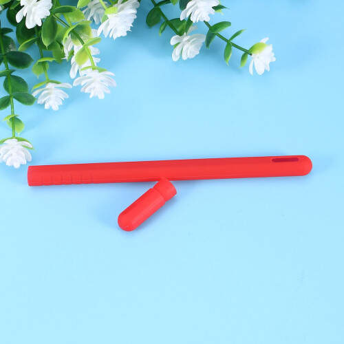 Custodia in silicone per stilo touch screen per Apple Pencil2Red 2