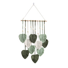 Leaf Tapestry Wall Hanging Boho Macrame Handmade Large