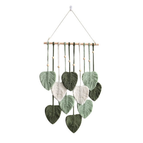 Leaf Tapestry Wall Hanging Boho Macrame Handmade Large