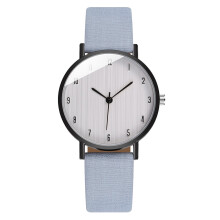 Women's wrist watch with leather strap simple style
