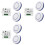 6x RF 433MHz Wireless Light  220V 10A Relay Receiver  Round Button Wall Panel  Remote Control LED Lamp 1