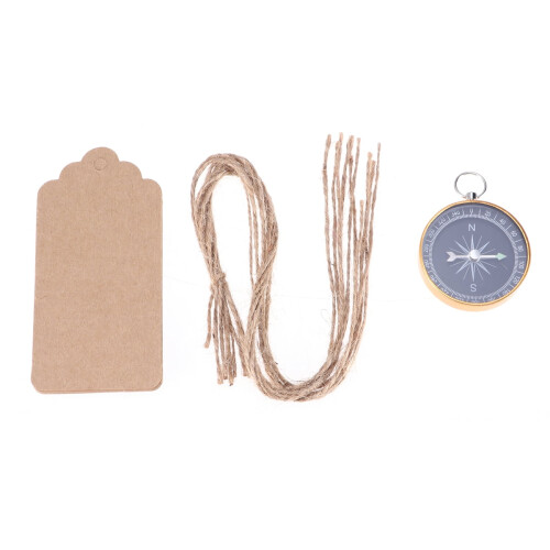 Compass Wedding Favors with Kraft Tags 10PCS